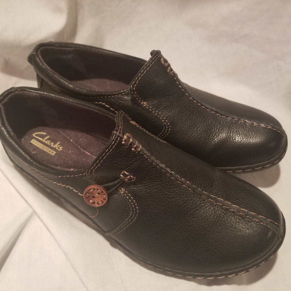 Clark 7.5 unstructured un loop slip on shoes